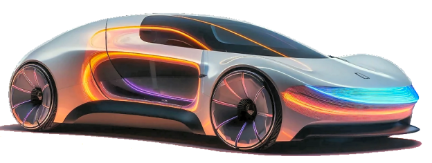 Futuristic automotive concept car &mdash; the vehicles attendees will learn to design plastic components for
